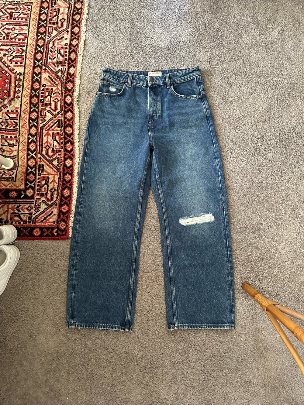 Free People Deep Trance Dropped Boyfriend Jeans